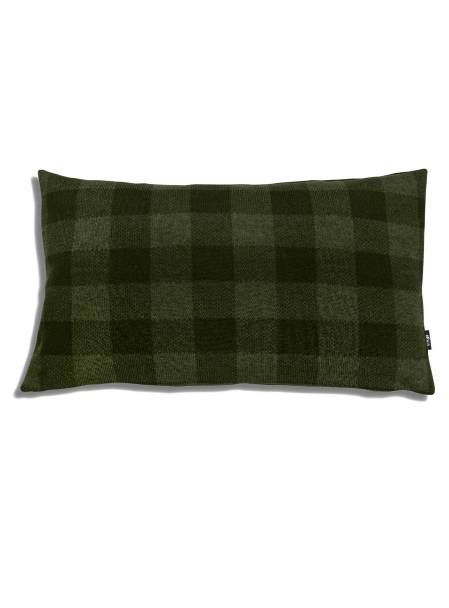 Rectangular plaid cushion